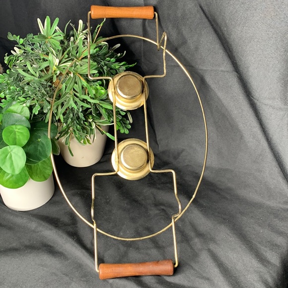 VTG MCM Inland Glass Atomic tree of life serving platter with metal warming tray - Picture 10 of 16